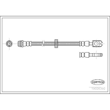 Corteco Brake Hose, 19026392 19026392